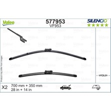 TeknoKapsül Valeo Silencio Flat Blade Set Silecek Seti Ford Fiesta Vıı (2017 ve Sonrası) (700+350 Mm) 577953