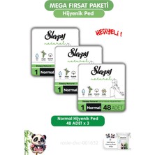 TeknoKapsül Sleepy Natural Ultra Hassas Hijyenik Ped Normal 144 Adet Ped ve Rosıe