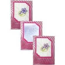 Universal 3’lü Özel Paket Premium Kadın Işlemeli Mendil Seti  %100 Pamuk 28X28 cm
