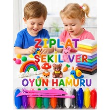 zufigo 12 Renk Zıplayan Oyun Hamuru Air-Dry Anaokulu Oyuncağı Havayla Kuruyan Yumuşak Kil Clay