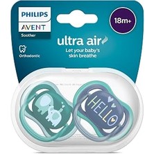 TeknoKapsül Philips Avent Ultra Air Emzik, 18 Ay+, Erkek Bebekler Için, 2’li Paket, Ortodontik Silikon, Geniş Hava Delikli, Mikrodalga Sterilize Edilebilir, Bpa Içermez, SCF349/18