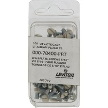 TeknoKapsül Leviton 78400-PRT Hafif Badem Yedek Duvar Plakası Vidası, 100'LÜ Paket