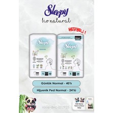 TeknoKapsül Günlük Ped Normal 40'lı ve Hijyenik Ped Normal 24'lü Bio Natural Sleepy ve Rosie