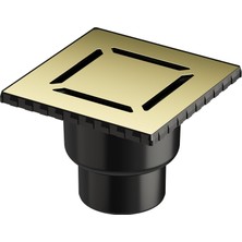 TeknoKapsül Vitra V-Flow Kare 5608278 Duş Kanalı Alttan Çıkışlı 100 Kapak Parlak Altın