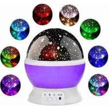 Fantastik Store Yıldız Görünümlü Gece Lambası Renkli Masa Lambası Gökyüzü Projeksiyon