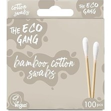TeknoKapsül The Eco Gang - Cotton Swabs - 100PCS - White - Bambu Kulak Çubuğu 100LÜ Beyaz