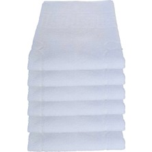 Universal 6 Lı Ayak Izli Banyo Pamuklu Ayak Havlusu 50X70 cm Beyaz
