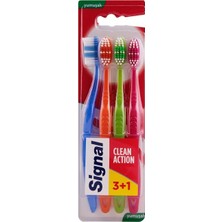 TeknoKapsül Signal Premium Action 4'lü (3+1) Yumuşak Diş Fırçası