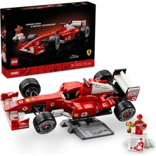 TeknoKapsül LEGO Icons Ferrari F2004 ve Michael Schumacher 11375 - Yetişkinler Için Sergileme Standı ve Michael Schumacher Minifigürü Içeren Yaratıcı Dekoratif Model Yapım Seti, Hediye Fikri (735 Parça)