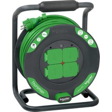 TeknoKapsül Schneider Electric SC5IMT33156 Kablo Makarası, Ev Işleri, 40 M, HO5VVF 3g1,5, IP44, Yeşil