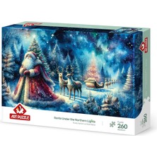 TeknoKapsül Art Puzzle Kuzey Işıkları ve Noel Baba 260 Parça Puzzle