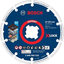 TeknoKapsül Bosch Professional 1x Expert Diamond Metal Wheel X-Lock Kesme Diski 125 mm (Dökme Demir, Paslanmaz Çelik, Çelik, Demir Içermeyen Metalle, Ø 125 Mm, Aksesuar Küçük Avuç Taşlama Makinesi)