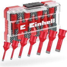 TeknoKapsül Orijinal Einhell M-Case 7 Parça Fayans Delme Ucu Seti (Kuru Kesim Için M14 Bağlantılı, 7 mm Elmas Kaplamalı, Uzun Kullanım Ömrü, Küçük Çaplar Için Soğutma Özelliği, Saklama Kutusu Dahil) - 49500400