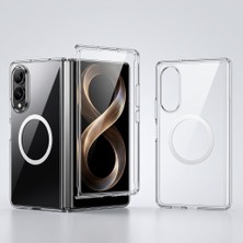 Voyo Samsung Galaxy Z Fold 8 Kılıf Mg-Safe Şarjlı Şeffaf Sert Mika Kapak Kirlenme Karşıtı