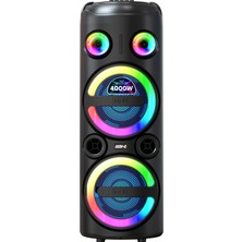 Başkenttekno GD-2851 Dijital LED Göstergeli Fm Radyolu Mikrofonlu Rgb Tws Çift 8 Inç Stereo Bass Kablosuz Karaoke Hoparlör