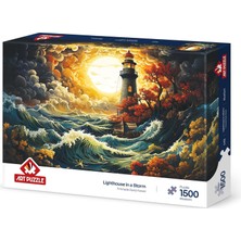 TeknoKapsül Art Puzzle Fırtınada Deniz Feneri 1500 Parça Puzzle