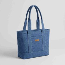 Mavicenza El Yapımı Premium Denim Kadın Omuz Çantası - Tasarım Kot Tote Çanta