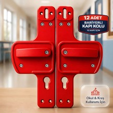 Life360 Okul Kapı Kolu | Bariyerli Çocuk Güvenlikli | Anaokulu, Kreş ve Tüm Eğitim Kurumları İçin | Kırılmaz ABS 12’li