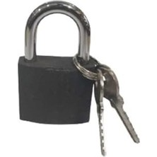 TeknoKapsül Asma Kilit Gri Kısa, 38 Mm, Metal Güvenlik Kilidi