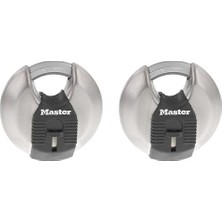 TeknoKapsül Master Lock Magnum Ağır Hizmet Paslanmaz Çelik Discus Asma Kilit, Anahtarlı, Anahtarlı, 2'li Paket