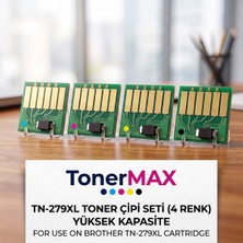 tonermax Brother TN-279XL Toner Çipi Set (4 Renk) - Yüksek Kapasite / DCP-L3520CDW / L3560CDW / HL-L3220CW / L3240CDW / L3280CDW / MFC-L3720CDW / L3760CDW / L3755CDW / L3780CDW / L8390CDW