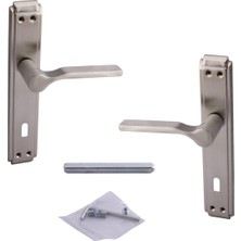 TeknoKapsül Iç Oda Kapı Kolu Aynalı Sağa Sola Uygun Saten Renk Dış Ahşap Pvc Metal Çelik Kapısı Tutamağı 1 Takım