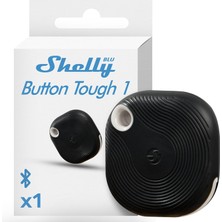 TeknoKapsül Shelly Blu Button Tough Siyah | Bluetooth Kontrollü Akıllı Düğme | Cihazları Kısma, Açma ve Kapatma ve Sahneleri Etkinleştirme, Ev Otomasyonu | Koruma Sınıfı IP54 | Ios Android Uygulaması