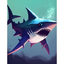 TeknoKapsül Independently Published Shark Cartoon Drawable Sketchbook