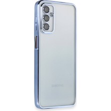 TeknoKapsül Galaxy M23 Kılıf Razer Lensli Silikon - Açık Mavi