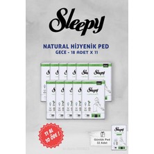 TeknoKapsül 11 Al 10 Öde Sleepy Natural Hassas Hijyenik Ped Gece 18 Adet ve 32 Li Günlük Ped