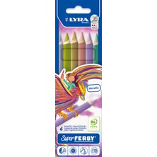 TeknoKapsül Lyra Super Ferby® - Metalik, Askılı Paket 6'lı Kalem Seti
