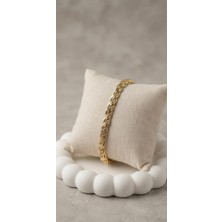 CM Jewelry cm Vip 14K Kuyumcu Model Sarmal Detay Bileklik