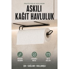 Risingmaber Siyah Metal Askılı Kağıt Havluluk, Dolap Içi Kağıt Havluluk ve Kağıt Havlu Askısı MT131S