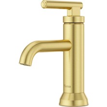 TeknoKapsül Pfister Capistrano Banyo Lavabo Bataryası, Tek Kontrol, 1 Kulplu, Tek Delikli, Fırçalanmış Altın Kaplama, LF042CSOBG