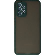 TeknoKapsül Galaxy A72 Kılıf Montreal Silikon Kapak - Koyu Yeşil