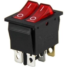 TeknoKapsül Sanec IC-101 Ikili Işıklı Anahtar On-Off 6p