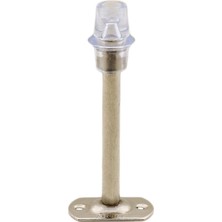 TeknoKapsül BADEM10 Kapı Stoperi Tamponu 15 cm Krom Metal Vidalı Kapı Stopu Silikonlu