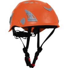 TeknoKapsül Dağcı Tırmanma Bareti Turuncu Renk Baş Koruyucu Kask Ce EN12492 Sertifikalı 51-62 cm Ayarlanabilir