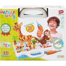 TeknoKapsül URT014-001 Birlik, 3D Eğitici Matkap Seti Hayvanlar Özel Fiyatlı Ürün