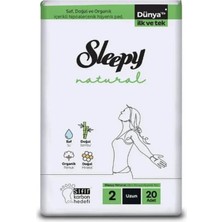 TeknoKapsül Sleepy Natural Hijyenik Ped Uzun 20 Adet*2 Paket Toplam 40 Adet
