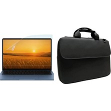 MacBook Air (Intel 2020) Darbe Dayanıklı Omuz Askılı Laptop Çantası ve Ekran Koruyucu