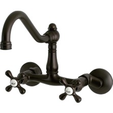 TeknoKapsül Kingston Brass KS3225AX Vintage Mutfak Bataryası, 20,4 Cm, Yağla Pürüzlü Bronz