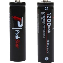 Ett Orjinal 3.7 V 1200 Mah Şarj Edilebilir 18650 Turbo Model Li-Ion Şarjlı Pil