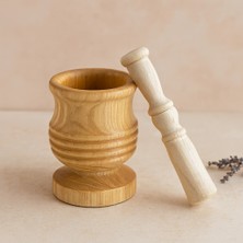 Popüler Sepet Büyük Ahşap Havan (Sarımsak Dövecek) 8.3×7×12 cm