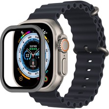 TeknoKapsül Watch Ultra 49MM Alüminyum Kasa Cam Ekran Koruyucu - Gri