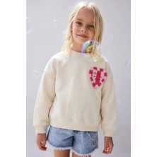 La'ciel Paris La Ciel Paris Kız Çocuk Şardonlu Kalp Detaylı Sweatshirt
