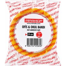 Mimaks Tp-66 Ofis ve Okul Bandı 12 mm x 66 Metre Şeffaf Yapışkanlı Bant