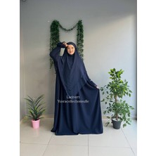 Yüsra Collection Tesettür Erva Abaya ve Uzun Sufle 2'li Takım