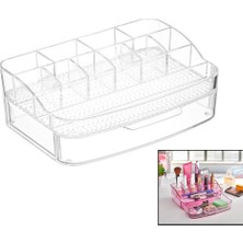 Aslanoğlu Store Makyaj Organizeri Çekmeceli - 12 Bölmeli=2+ 4+ 6 Mika - Kristal Plastik