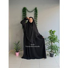 Yüsra Collection Tesettür Erva Abaya ve Uzun Sufle 2'li Takım